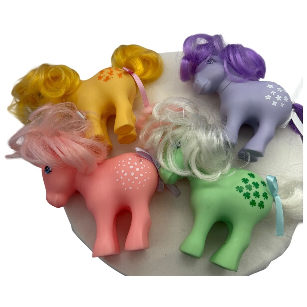 My Little Pony 35th Anniversary Retro G1 Reissue Lot Cotton Candy Minty 2017 4pk
